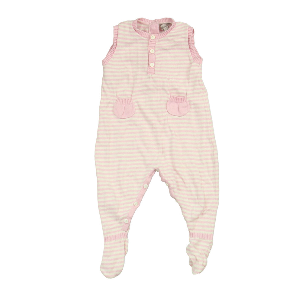 dulces Girls Pink | White | Stripes Romper size: 3-6 Months